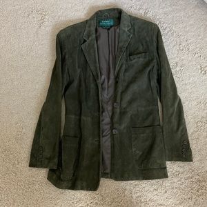 Ralph Lauren Green Suede Blazer